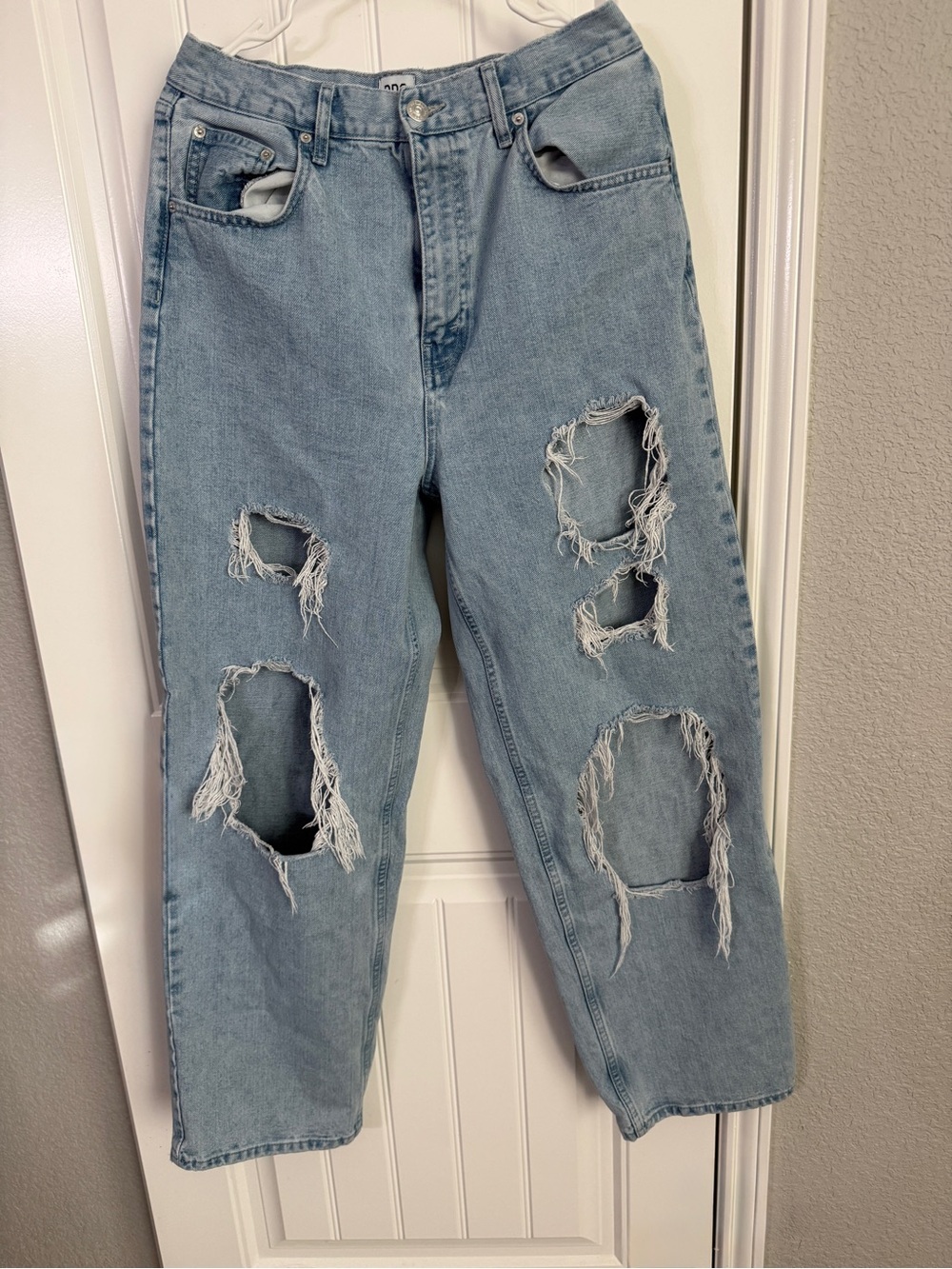 BDG Light Blue Distressed Relaxed Jeans